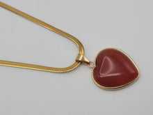 Load image into Gallery viewer, Genuine Natural Carnelian Crystal Choker Necklace Gold Tone Carnelian Healing Crystal