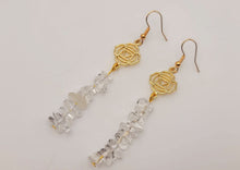 Load image into Gallery viewer, Handmade Clear Quartz Natural Drop Earrings , Crystal Earrings