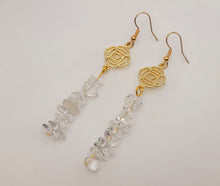 Load image into Gallery viewer, Handmade Clear Quartz Natural Drop Earrings , Crystal Earrings