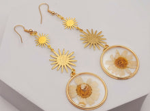 Load image into Gallery viewer, Pressed Wild Flower Earrings | Multi Flower Earrings | Resin Jewelry