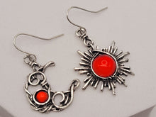 Load image into Gallery viewer, Handmade Carnelian Natural Drop Earrings , Moon & Sun Earrings