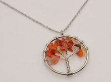 Load image into Gallery viewer, Tree Of Life Carnelian necklace / Tree necklace / Manifestation necklace Carnelian