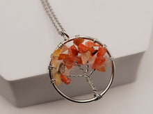 Load image into Gallery viewer, Tree Of Life Carnelian necklace / Tree necklace / Manifestation necklace Carnelian