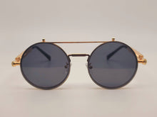 Load image into Gallery viewer, Steampunk Goggles Glasses Round Sunglasses Emo Retro Vintage