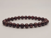 Load image into Gallery viewer, Garnet Crystal Bead Bracelet, Genuine Garnet Gemstone Bracelet 8mm