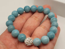 Load image into Gallery viewer, Blue Chalcedony Bracelet Powerful Bracelet 10 MM Healing Energy Crystal