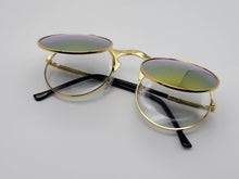 Load image into Gallery viewer, Steampunk Goggles Glasses Round Sunglasses Emo Retro Vintage Flip Up
