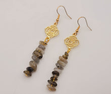 Load image into Gallery viewer, Handmade Labradorite Natural Drop Earrings , Stone Earrings