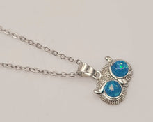 Load image into Gallery viewer, Cute Owl Silver Tone Necklace, Dainty Necklace, Bridesmaid Gift