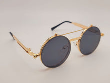 Load image into Gallery viewer, Steampunk Goggles Glasses Round Sunglasses Emo Retro Vintage