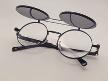 Load image into Gallery viewer, Steampunk Goggles Glasses Round Sunglasses Emo Retro Vintage Black