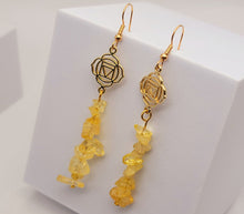 Load image into Gallery viewer, Handmade Citrine Natural Drop Earrings , Crystal Earrings