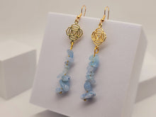 Load image into Gallery viewer, Handmade Blue Chalcedony Natural Drop Earrings , Crystal Earrings