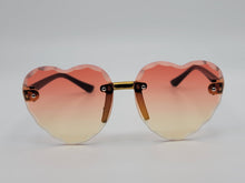 Load image into Gallery viewer, Lb Diamond - Heart Shape Heart Sunglasses Retro Vintage Boho Translucent Sun Glasses