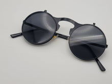 Load image into Gallery viewer, Steampunk Goggles Glasses Round Sunglasses Emo Retro Vintage Flip Up