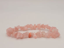 Load image into Gallery viewer, Rose Quartz Chip Bracelet Handmade Genuine Crystal Stretch Bracelet