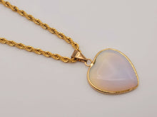 Load image into Gallery viewer, Natural Handmade Crystal Necklace Gold Tone Opal Healing Crystal Choker Necklace Gold tone