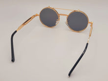 Load image into Gallery viewer, Steampunk Goggles Glasses Round Sunglasses Emo Retro Vintage
