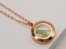Load image into Gallery viewer, 100 % Natural Handmade Crystal Moldavite Necklace Stainless Steel Gold/ Silver