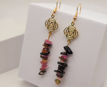Load image into Gallery viewer, Handmade Rainbow Quartz Natural Drop Earrings , Crystal Earrings