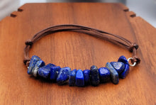 Load image into Gallery viewer, Lapis Lazuli Bracelet Chip Stone Adjustable Robe Bracelet Reiki Bracelet