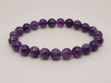 Load image into Gallery viewer, Natural Amethyst Bracelet, Handmade Semi Precious Gemstone 8mm