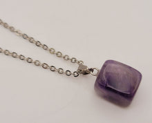 Load image into Gallery viewer, Irregular shaped Necklace, Amethyst Necklace, Dainty Stone Pendant,