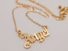 Load image into Gallery viewer, Minimalist Angel necklace Word necklace simple necklace, dainty Golden necklace,