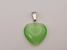 Load image into Gallery viewer, Natural Heart Shaped Cat Eye Handmade Pendant Necklace Chain