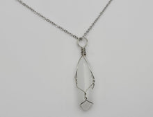 Load image into Gallery viewer, Natural Handmade Crystal Necklace Wire wrapped point necklace White Quartz