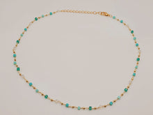 Load image into Gallery viewer, Dainty Crystal Choker Necklace Gold tone Gorgeous Choker Irregular Crystals