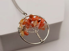 Load image into Gallery viewer, Tree Of Life Carnelian necklace / Tree necklace / Manifestation necklace Carnelian