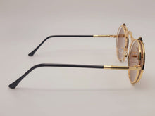 Load image into Gallery viewer, Steampunk Goggles Glasses Round Sunglasses Emo Retro Vintage Flip Up