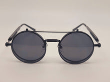 Load image into Gallery viewer, Steampunk Goggles Glasses Round Sunglasses Emo Retro Vintage Black