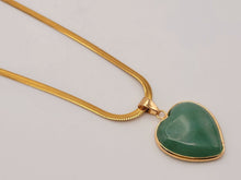 Load image into Gallery viewer, Natural Handmade Crystal Choker Necklace Gold Tone Wrapped Green Aventurine Healing Crystal