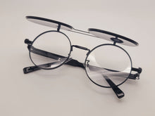 Load image into Gallery viewer, Steampunk Goggles Glasses Round Sunglasses Emo Retro Vintage Black