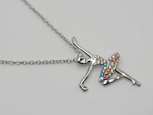 Load image into Gallery viewer, Ballerina Charm Necklace, Dancer Necklace, Ballet Gift, Silver Tone