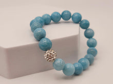 Load image into Gallery viewer, Blue Chalcedony Bracelet Powerful Bracelet 10 MM Healing Energy Crystal