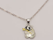 Load image into Gallery viewer, I Love You Necklace Panda - Trendy Heart necklace Silver tone