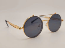 Load image into Gallery viewer, Steampunk Goggles Glasses Round Sunglasses Emo Retro Vintage