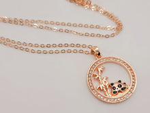 Load image into Gallery viewer, Panda trendy necklace- Handmade necklace Rose Gold Tone