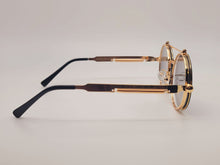 Load image into Gallery viewer, Steampunk Goggles Glasses Round Sunglasses Emo Retro Vintage