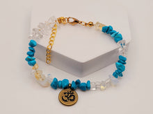 Load image into Gallery viewer, Turquoise, Moonstone & Citrine Crystal Chip Anklet