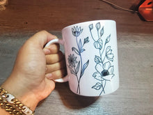 Load image into Gallery viewer, Positive Mind 0 Vibes Life Floral Mug Personalized Gifts For Her Bridesmaid Gifts