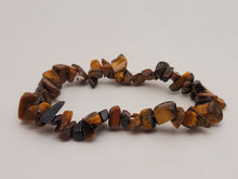 Load image into Gallery viewer, Tiger's Eye Chip Bracelet Handmade Genuine Crystal Stretch Bracelet