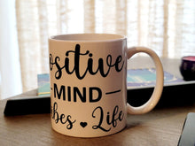 Load image into Gallery viewer, Positive Mind 0 Vibes Life Floral Mug Personalized Gifts For Her Bridesmaid Gifts