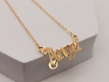 Load image into Gallery viewer, Minimalist Angel necklace Word necklace simple necklace, dainty Golden necklace,