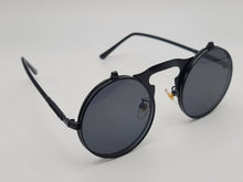 Load image into Gallery viewer, Steampunk Goggles Glasses Round Sunglasses Emo Retro Vintage Flip Up