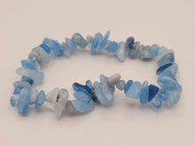 Load image into Gallery viewer, Blue Chalcedony Bracelet Handmade Genuine Crystal Stretch Bracelet