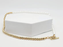 Load image into Gallery viewer, Pearl Choker Necklace - Trendy Pearl necklace Gold tone